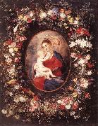 RUBENS, Pieter Pauwel The Virgin and Child in a Garland of Flower oil painting